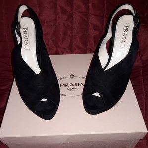 Prada chunky high heels